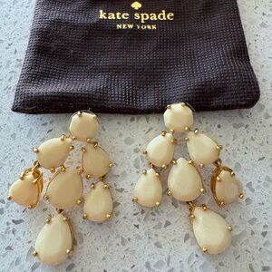 Kate Spade cream stone chandelier earrings
